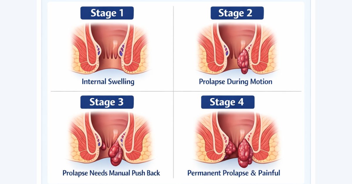 Piles stages explained symptoms and treatment in Indore