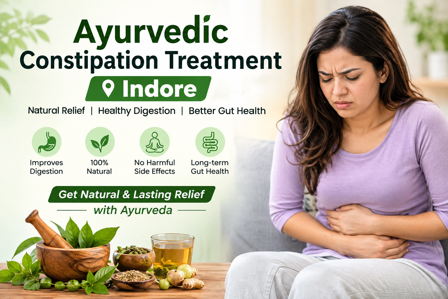 Ayurvedic constipation treatment in Indore for natural digestive health and bowel regularity
