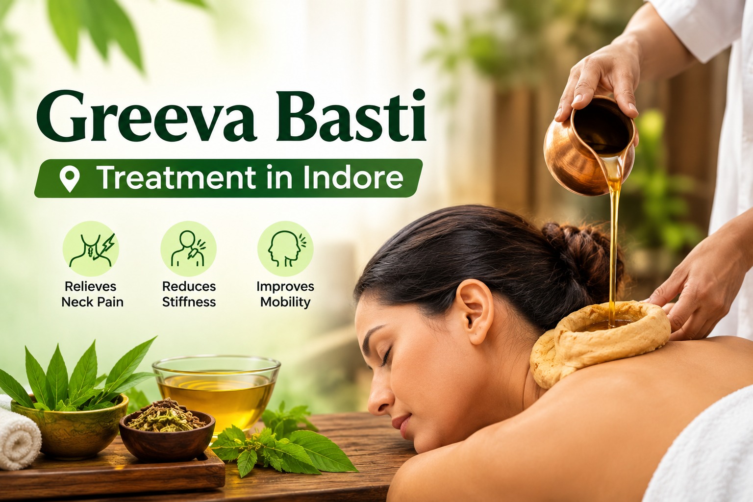 Greeva Basti treatment in Indore for neck pain relief and cervical spine care