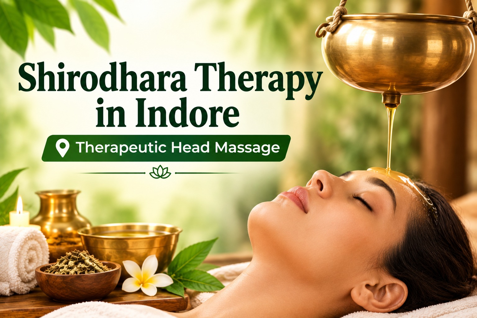 Shirodhara Therapy in Indore for stress relief, mental relaxation, and holistic Ayurvedic healing